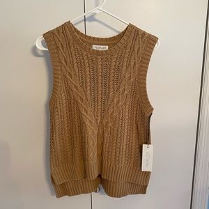 NWT Rachel Zoe Sweater Tank Camel size S